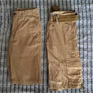 Boys khaki shorts lot Arizona and rustic blue